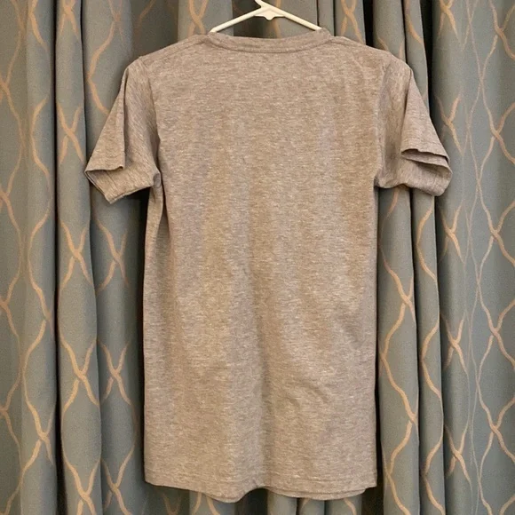 Gray Short Sleeve Tee with Star-Spangled Mickey Graphic - Picture 2 of 2